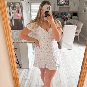 Hollister White Ruffled Tiered Sundress